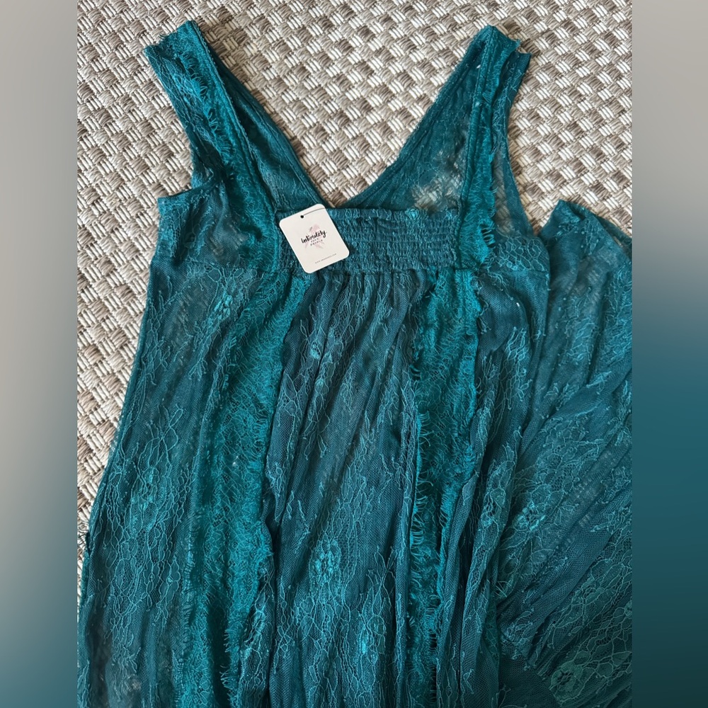 Free‎ people London maxi slip dress green women size Xs New - Picture 2 of 7